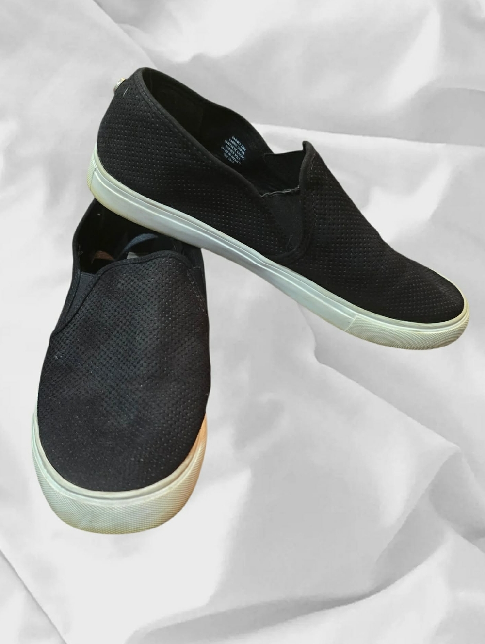 Steve Madden Zarayy Black Slip-On Canvas Skate Sneakers